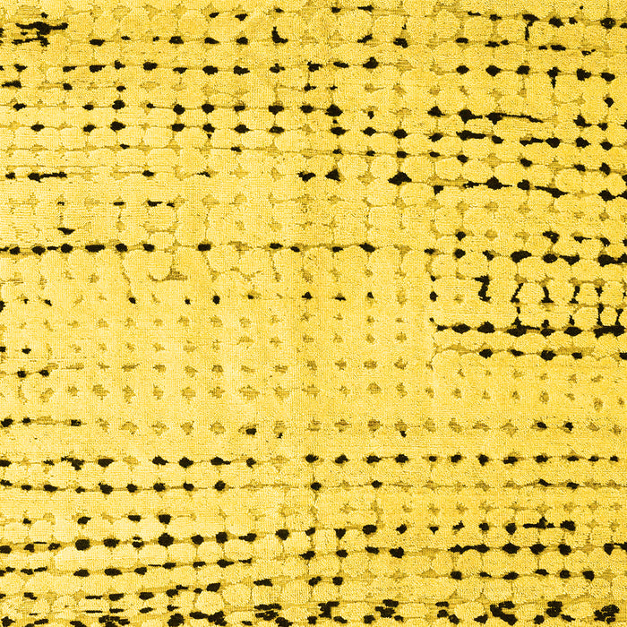 Machine Washable Solid Yellow Modern Rug, wshabs4796yw