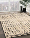 Abstract Camel Brown Solid Rug in Family Room, abs4796