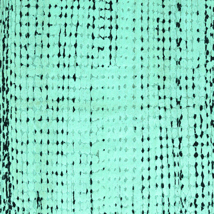 Square Machine Washable Solid Turquoise Modern Area Rugs, wshabs4796turq