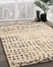 Machine Washable Abstract Camel Brown Rug in a Family Room, wshabs4796