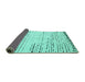 Sideview of Solid Turquoise Modern Rug, abs4796turq