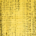 Square Solid Yellow Modern Rug, abs4796yw