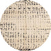 Round Abstract Camel Brown Solid Rug, abs4796