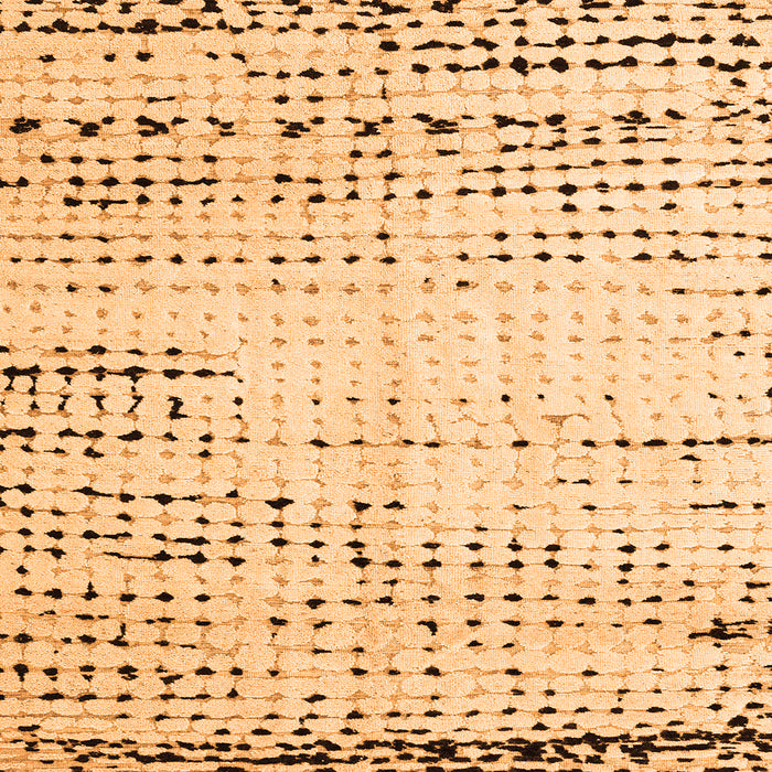 Square Machine Washable Solid Orange Modern Area Rugs, wshabs4796org