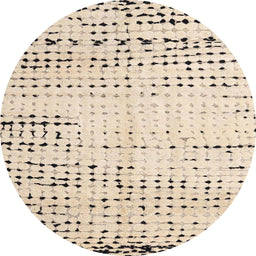 Round Machine Washable Abstract Camel Brown Rug, wshabs4796