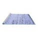 Sideview of Machine Washable Solid Blue Modern Rug, wshabs4796blu