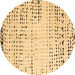 Round Solid Brown Modern Rug, abs4796brn