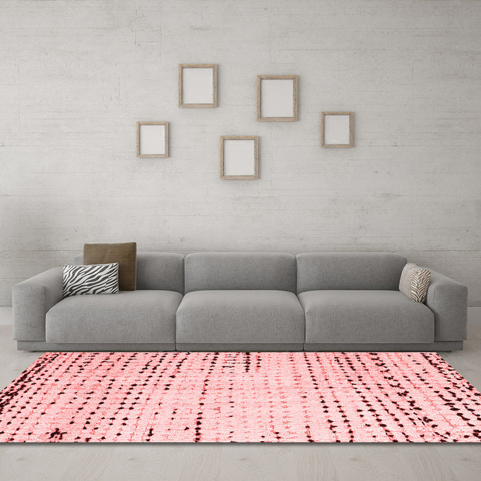 Modern Red Washable Rugs