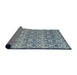 Sideview of Abstract Cloud Gray Modern Rug, abs4797