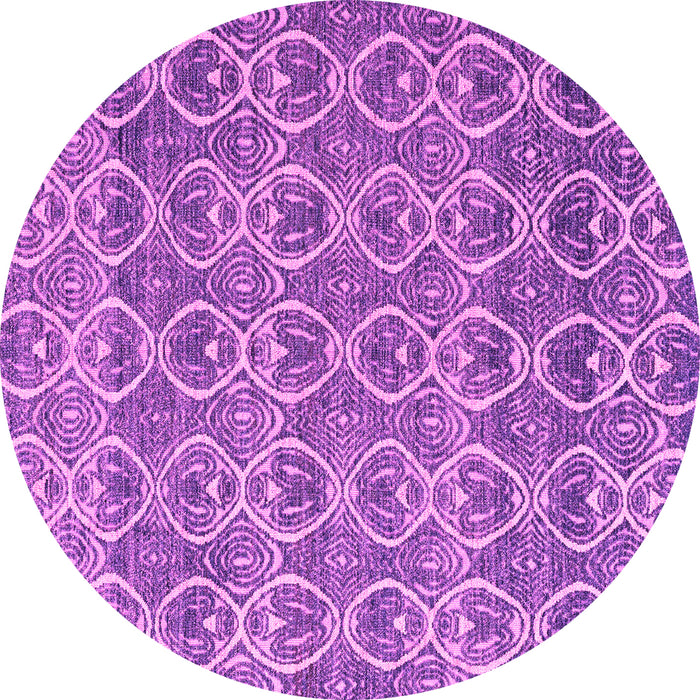 Round Machine Washable Abstract Pink Modern Rug, wshabs4797pnk