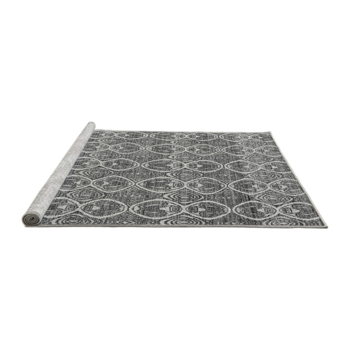 Sideview of Machine Washable Abstract Gray Modern Rug, wshabs4797gry