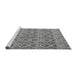 Sideview of Machine Washable Abstract Gray Modern Rug, wshabs4797gry