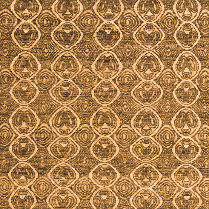 Square Machine Washable Abstract Orange Modern Area Rugs, wshabs4797org