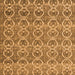 Square Machine Washable Abstract Orange Modern Area Rugs, wshabs4797org