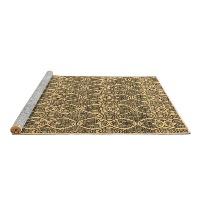 Sideview of Machine Washable Abstract Brown Modern Rug, wshabs4797brn