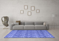 Machine Washable Abstract Blue Modern Rug, wshabs4797blu