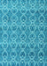 Machine Washable Abstract Light Blue Modern Rug, wshabs4797lblu