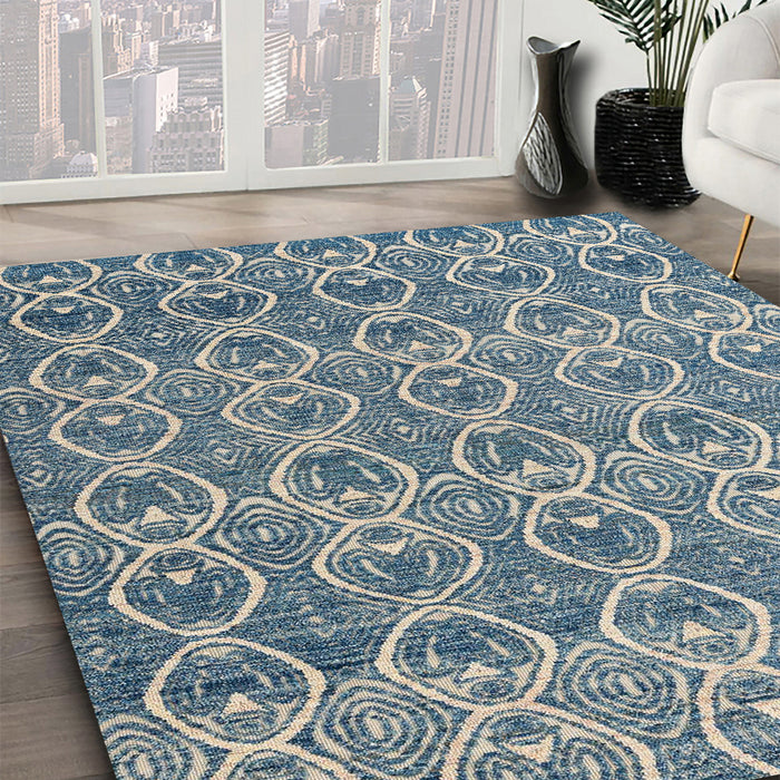 Machine Washable Abstract Cloud Gray Rug in a Family Room, wshabs4797