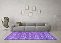 Machine Washable Abstract Purple Modern Rug, wshabs4797pur