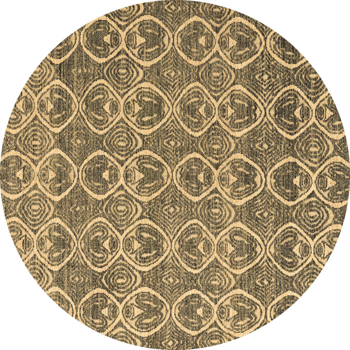 Round Machine Washable Abstract Brown Modern Rug, wshabs4797brn