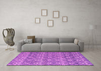 Machine Washable Abstract Pink Modern Rug, wshabs4797pnk