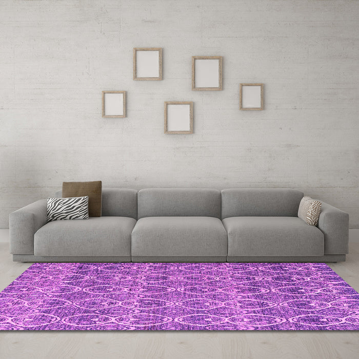 Machine Washable Abstract Pink Modern Rug in a Living Room, wshabs4797pnk