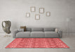 Modern Red Washable Rugs