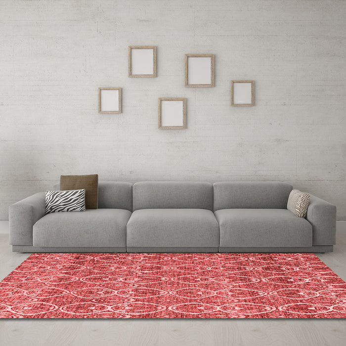 Modern Red Washable Rugs