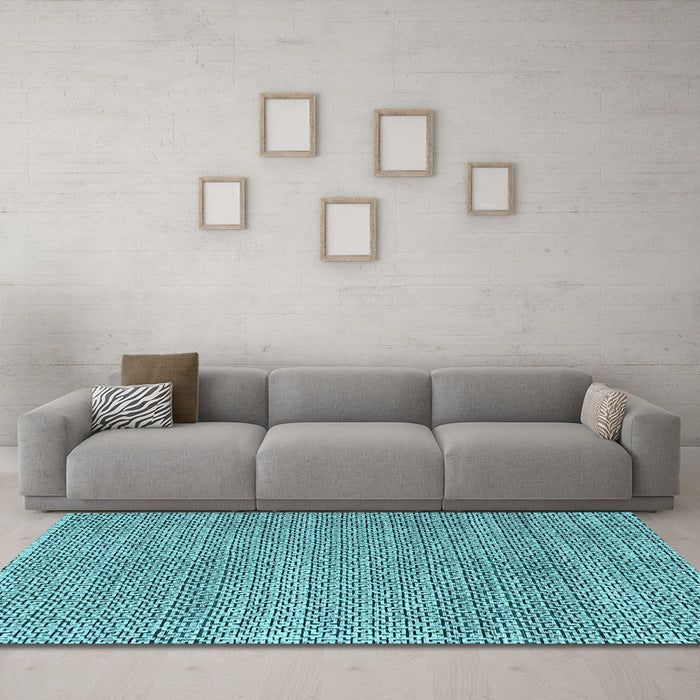Machine Washable Abstract Light Blue Modern Rug in a Living Room, wshabs4798lblu