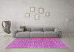 Machine Washable Abstract Pink Modern Rug in a Living Room, wshabs4798pnk