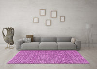 Machine Washable Abstract Pink Modern Rug, wshabs4798pnk