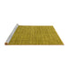 Sideview of Machine Washable Abstract Yellow Modern Rug, wshabs4798yw