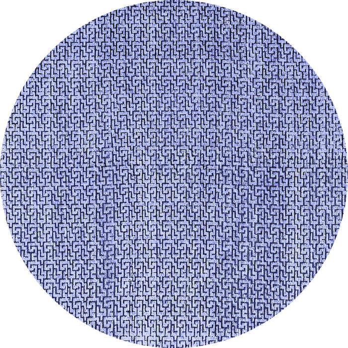 Round Abstract Blue Modern Rug, abs4798blu