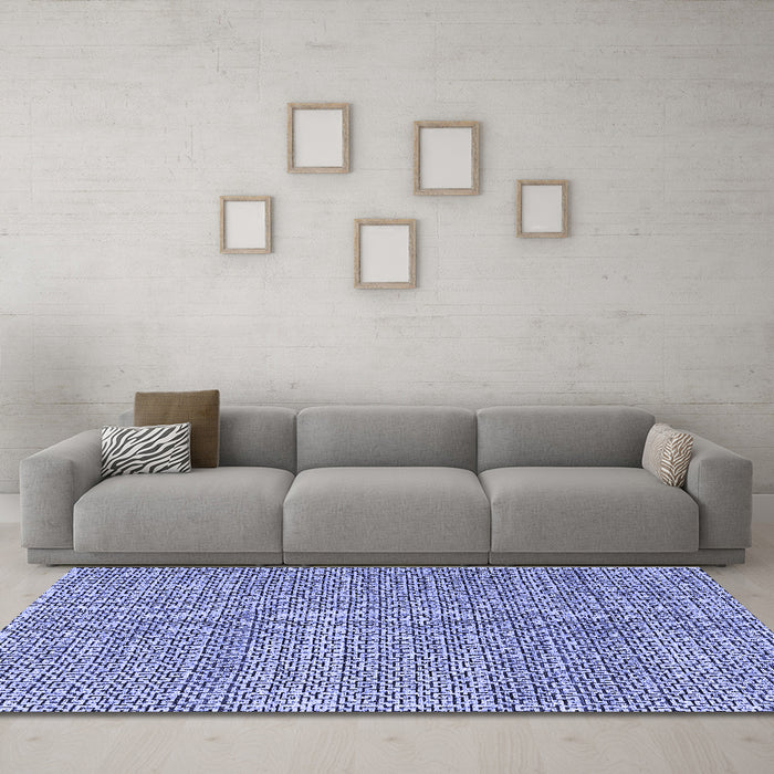 Machine Washable Abstract Blue Modern Rug in a Living Room, wshabs4798blu