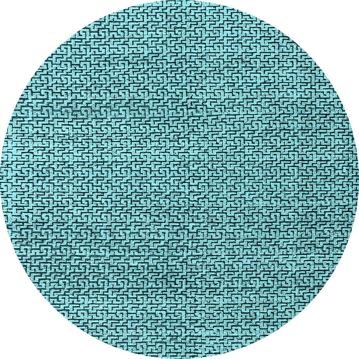 Round Abstract Light Blue Modern Rug, abs4798lblu