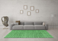 Machine Washable Abstract Emerald Green Modern Rug, wshabs4798emgrn