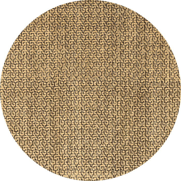 Round Abstract Brown Modern Rug, abs4798brn