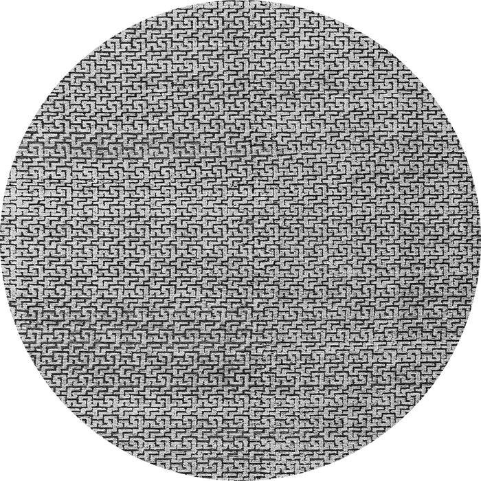 Round Abstract Gray Modern Rug, abs4798gry