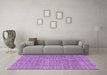 Machine Washable Abstract Purple Modern Area Rugs in a Living Room, wshabs4798pur