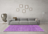 Machine Washable Abstract Purple Modern Rug, wshabs4798pur