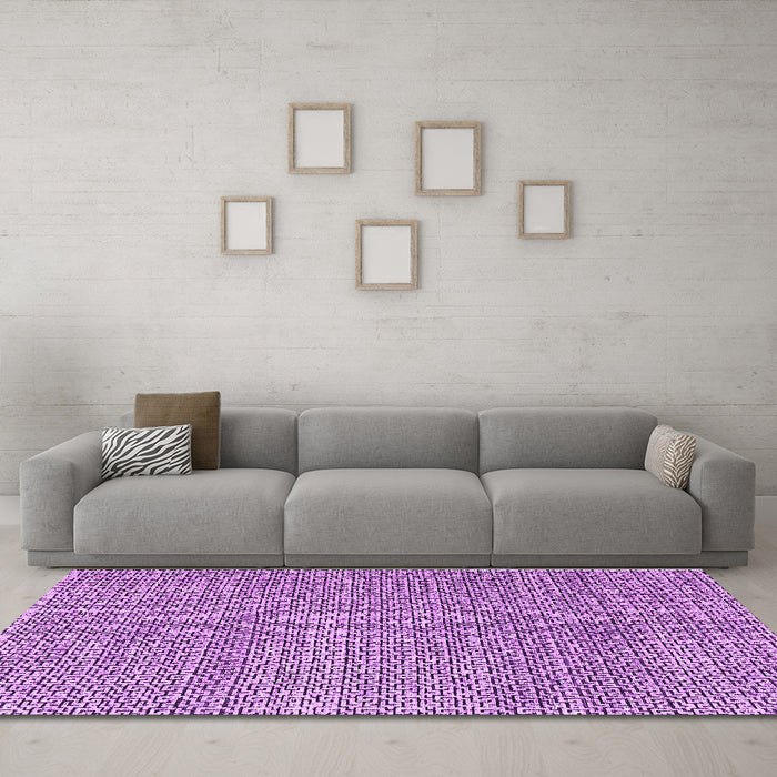 Machine Washable Abstract Purple Modern Area Rugs in a Living Room, wshabs4798pur