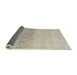 Sideview of Abstract Khaki Green Modern Rug, abs4799