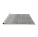 Sideview of Machine Washable Abstract Gray Modern Rug, wshabs4799gry