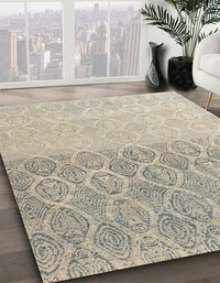 Abstract Khaki Green Modern Rug, abs4799