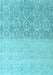 Machine Washable Abstract Light Blue Modern Rug, wshabs4799lblu