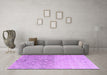 Machine Washable Abstract Purple Modern Area Rugs in a Living Room, wshabs4799pur