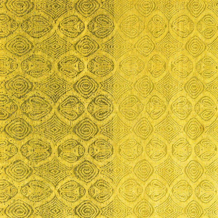 Square Abstract Yellow Modern Rug, abs4799yw