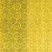 Square Abstract Yellow Modern Rug, abs4799yw