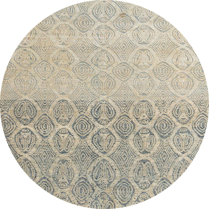 Round Abstract Khaki Green Modern Rug, abs4799