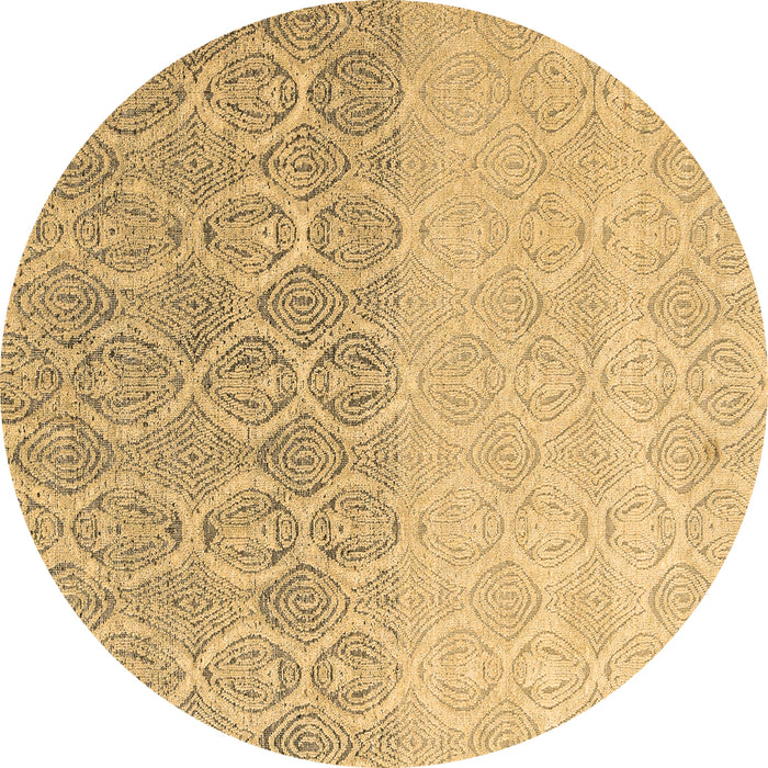 Round Machine Washable Abstract Brown Modern Rug, wshabs4799brn